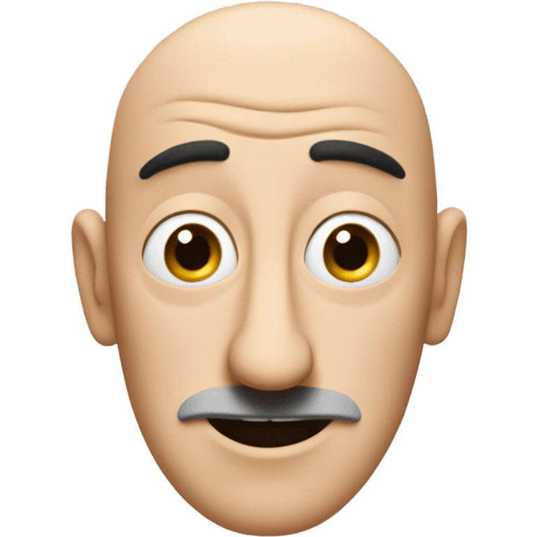 Gru from despicable me. short round man with long pointy nose. emoji