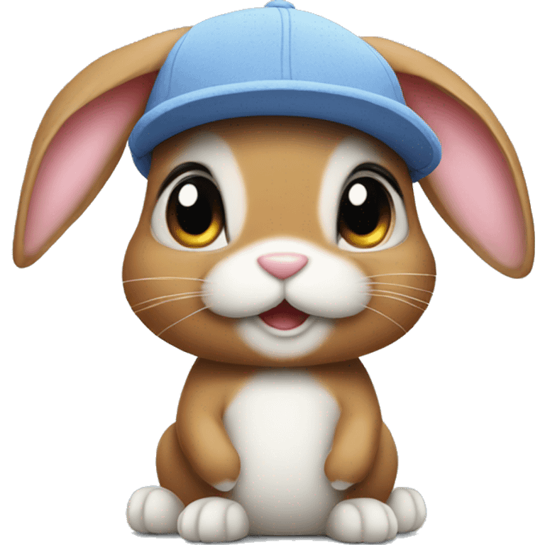 bunny with a cap emoji