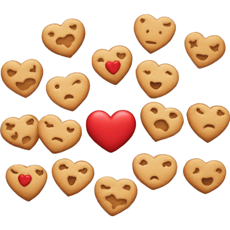 Galletas con corazones emoji