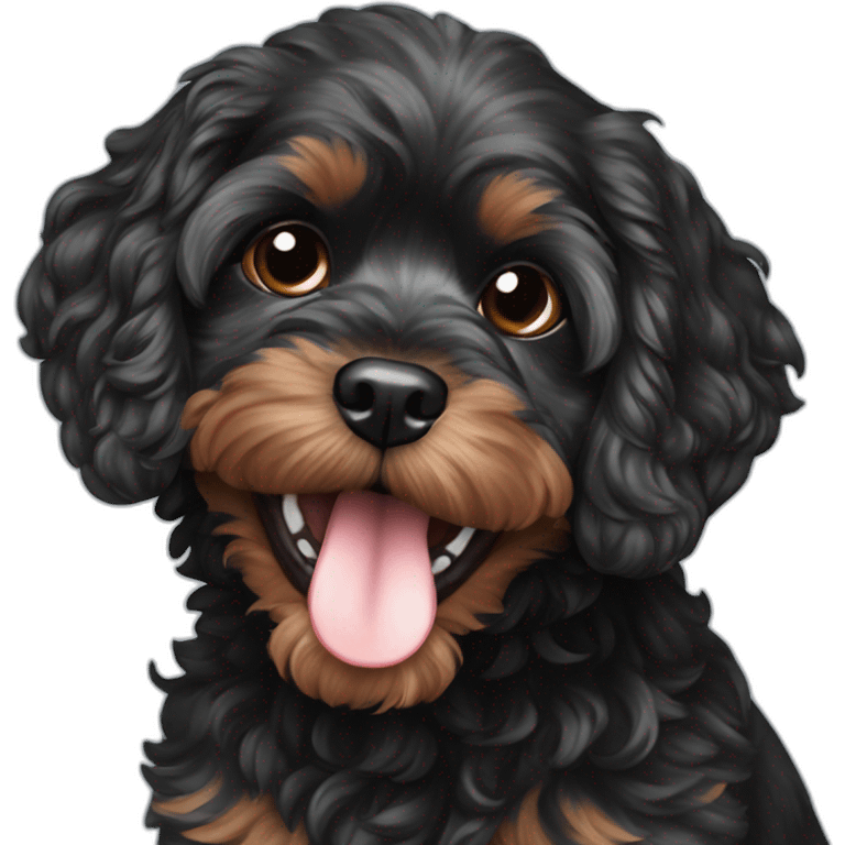 Marmite the black cavapoo emoji