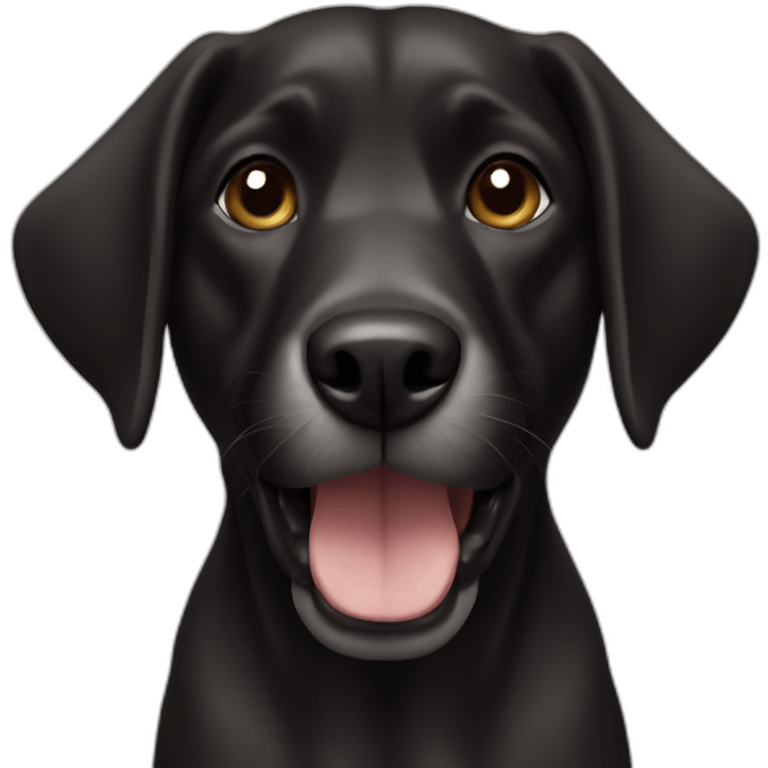 caramel black dog playing emoji