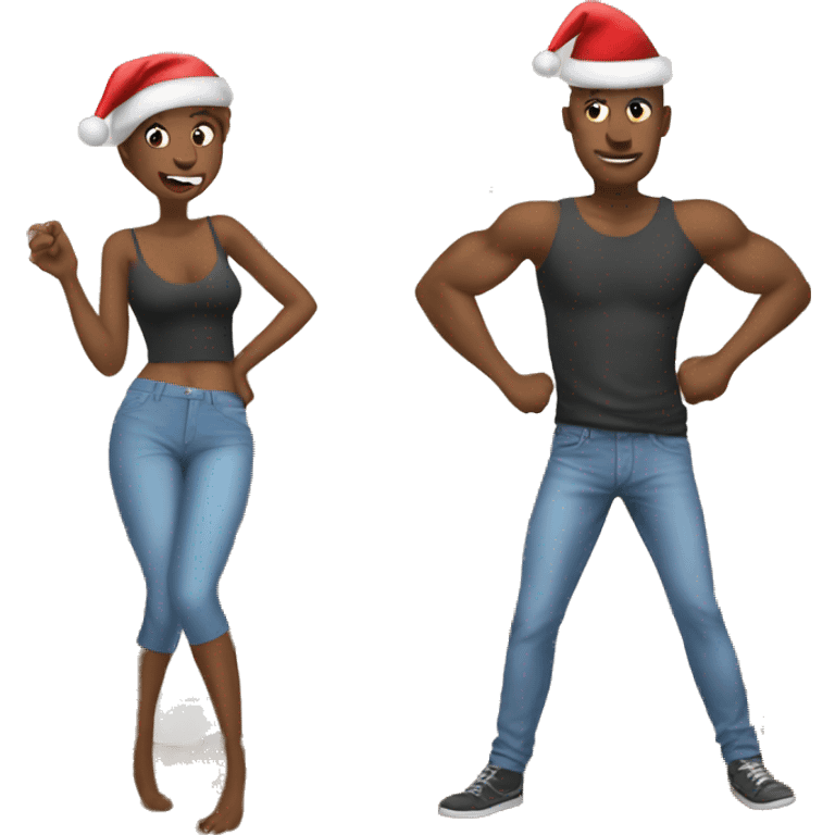 Couple being naughty before Christmas  emoji