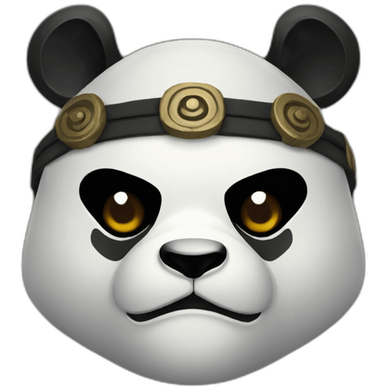 panda samurai mask emoji