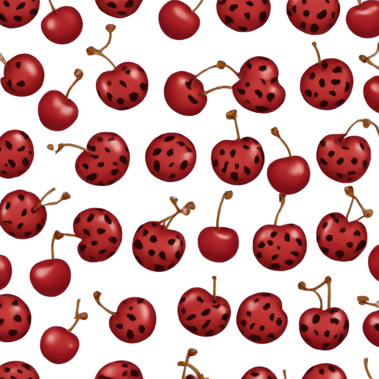 leopard print cherries emoji