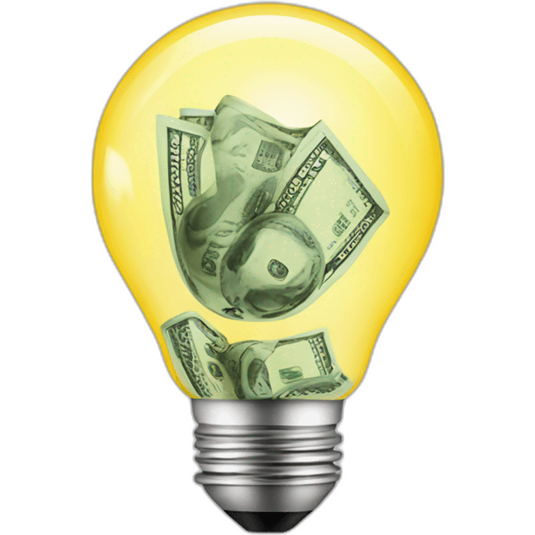 bulb with money inside emoji