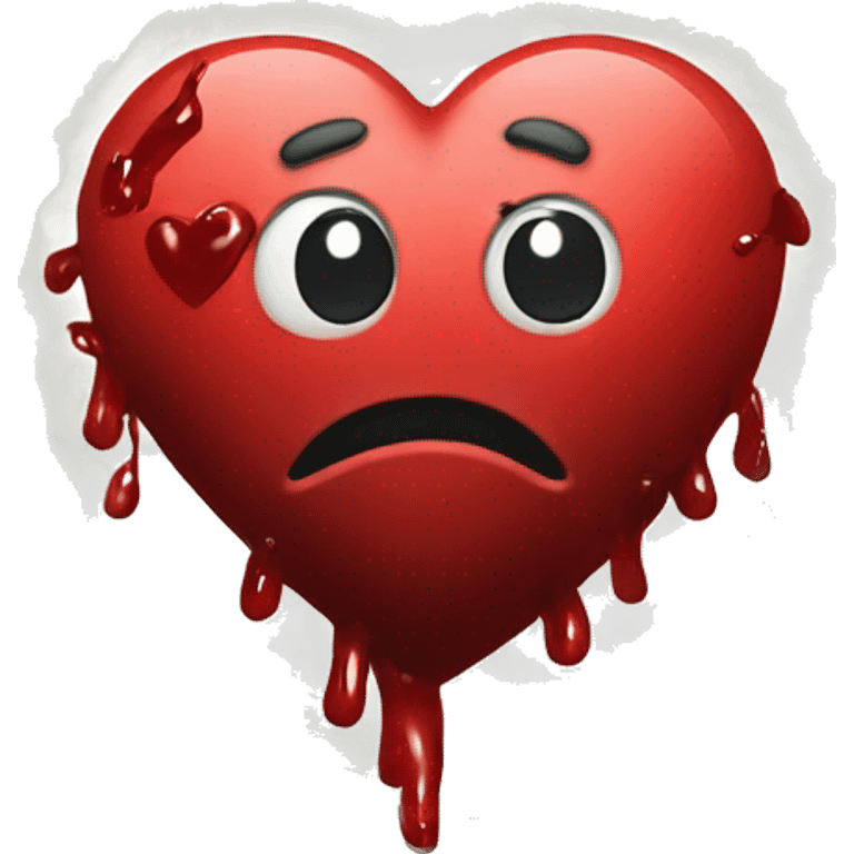 Heart with blood of money emoji