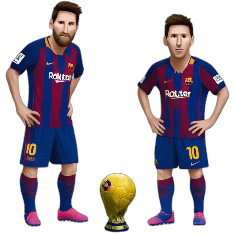 Messi con una largartija emoji