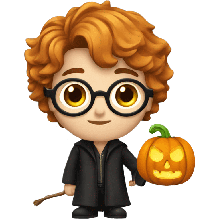 1 Harry Potter with pumpkin for Halloween  emoji