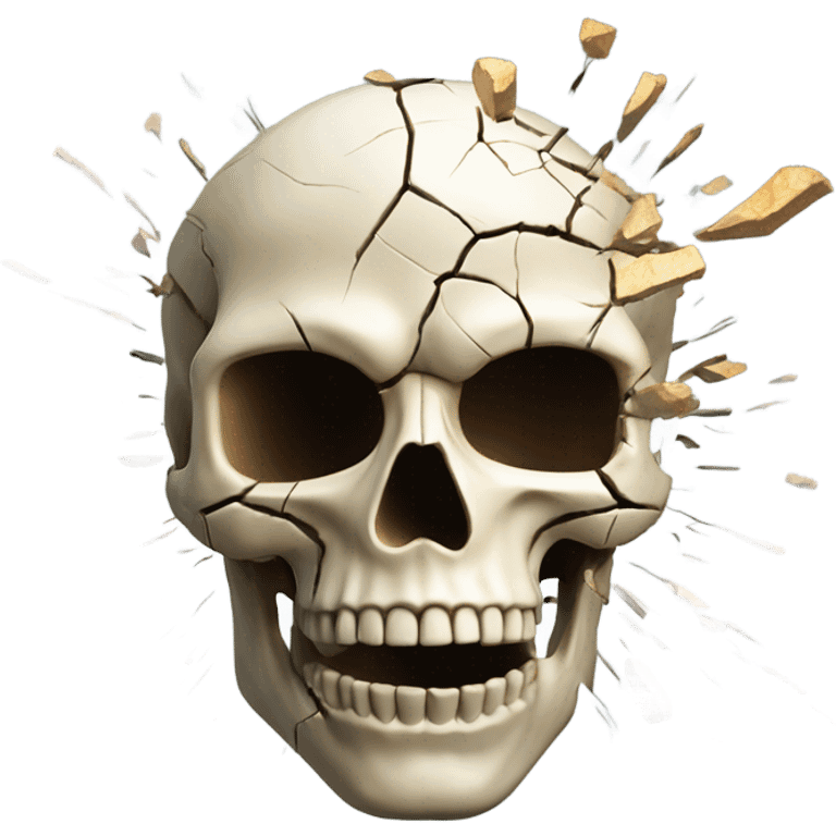 A skull with a exploding head emoji