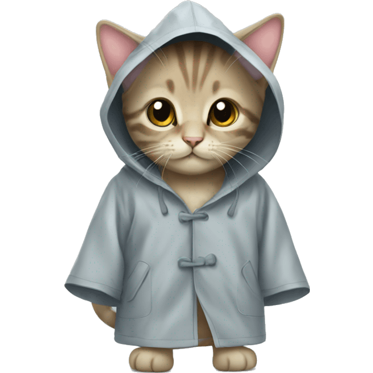 kitten in raincoat emoji