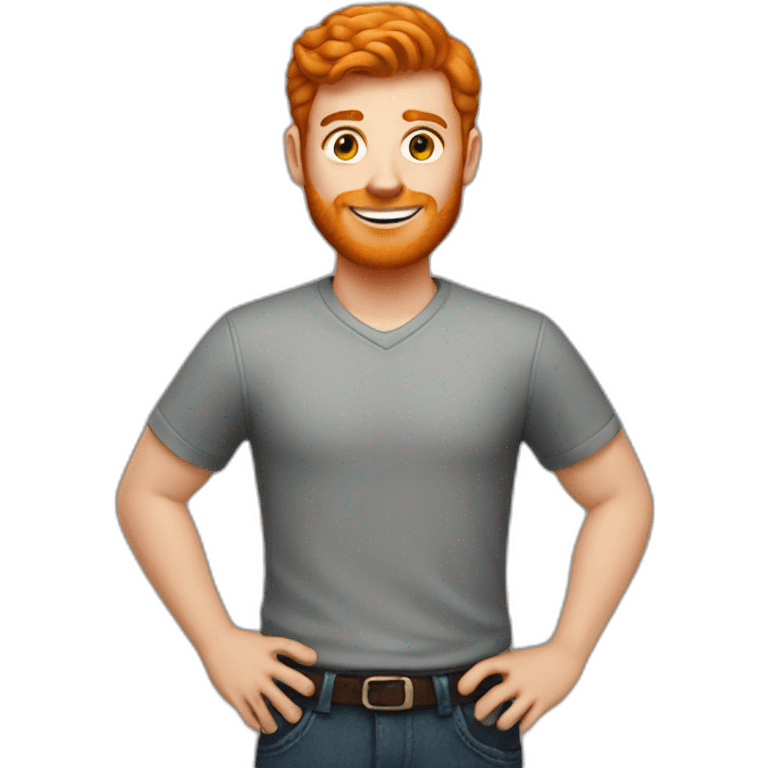 ginger hair college student man emoji