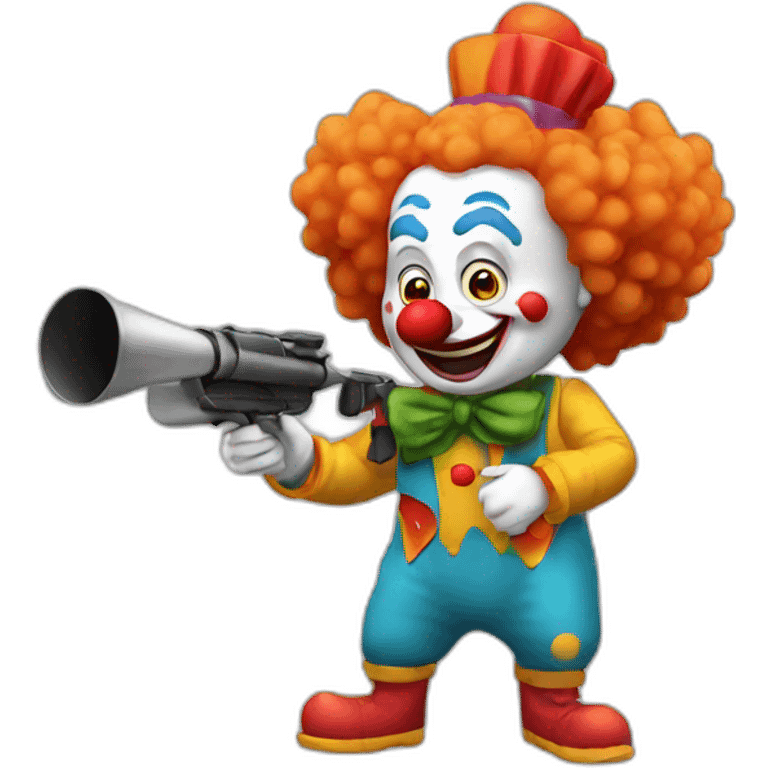 Clown firing emoji