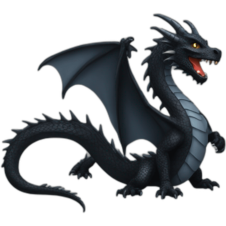 A black dragon emoji