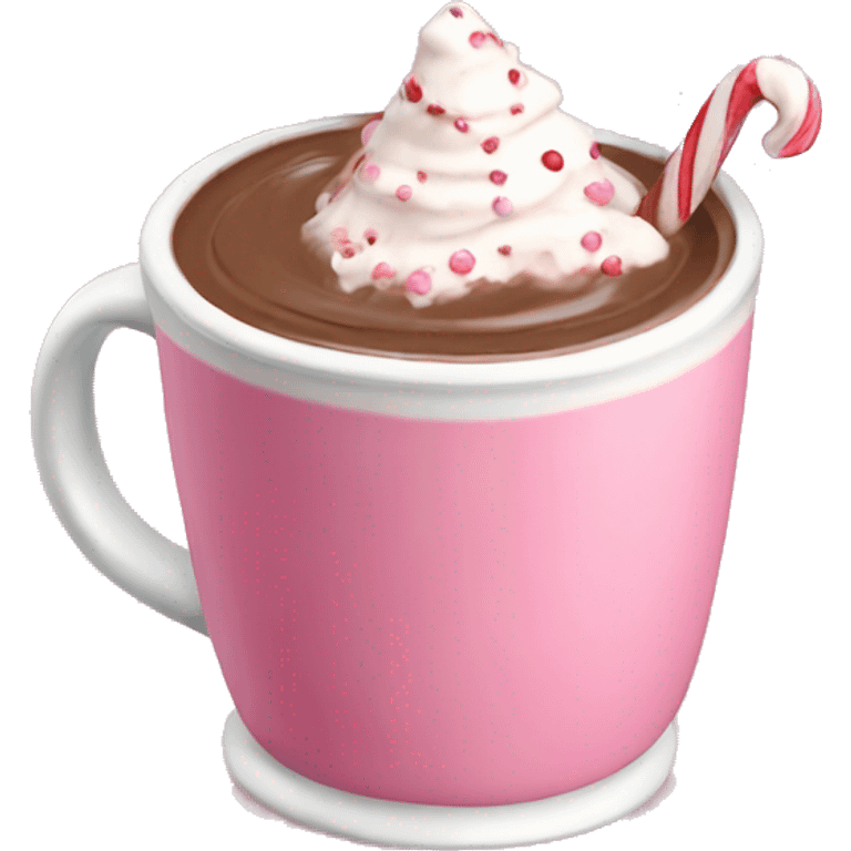 Cute Christmas pink hot chocolate  emoji