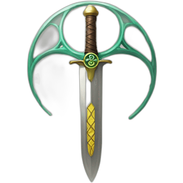 Seed of life symbol with Buster sword emoji