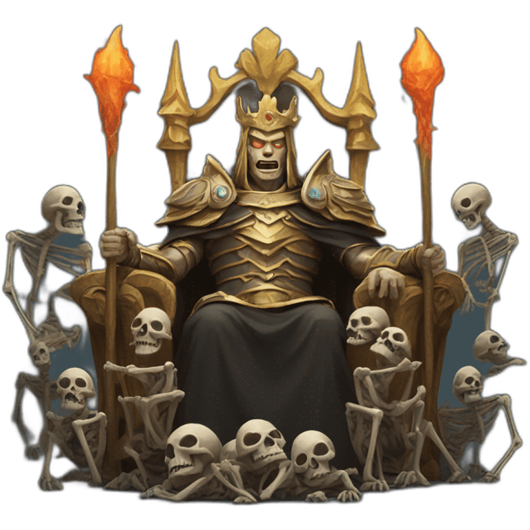 wrath king with skeletons emoji