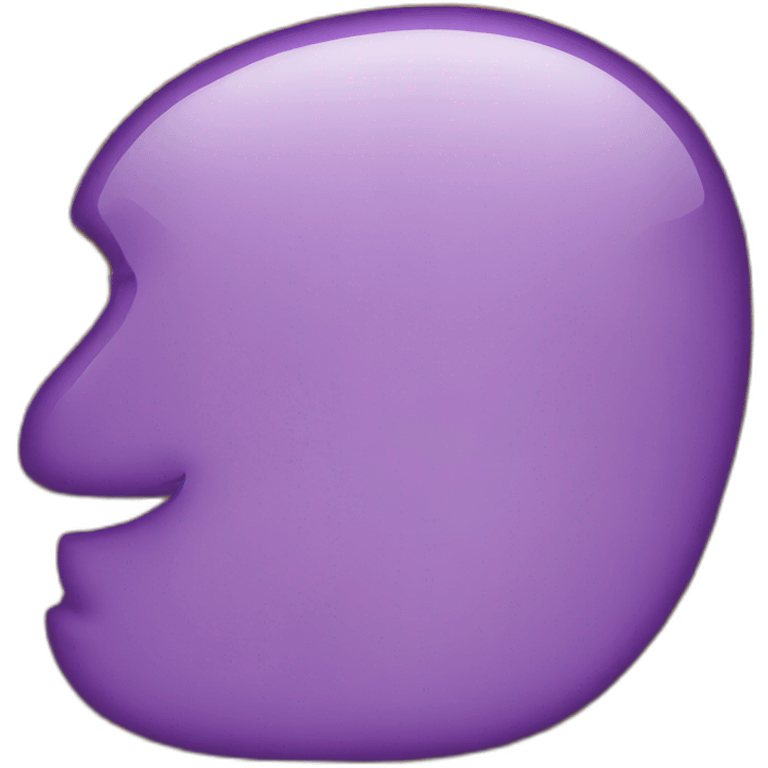 a purple iphone emoji