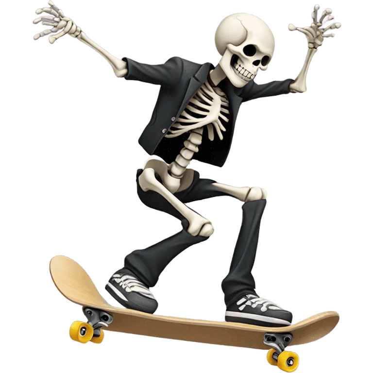 Skeleton skateboarding  emoji