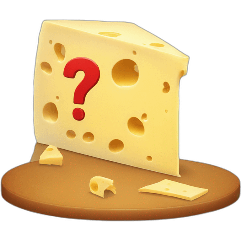 slice of cheese with a red question mark in front emoji