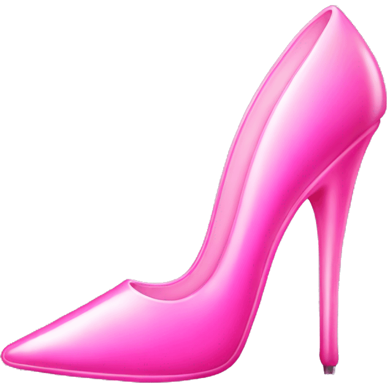 Pink glass stiletto  emoji