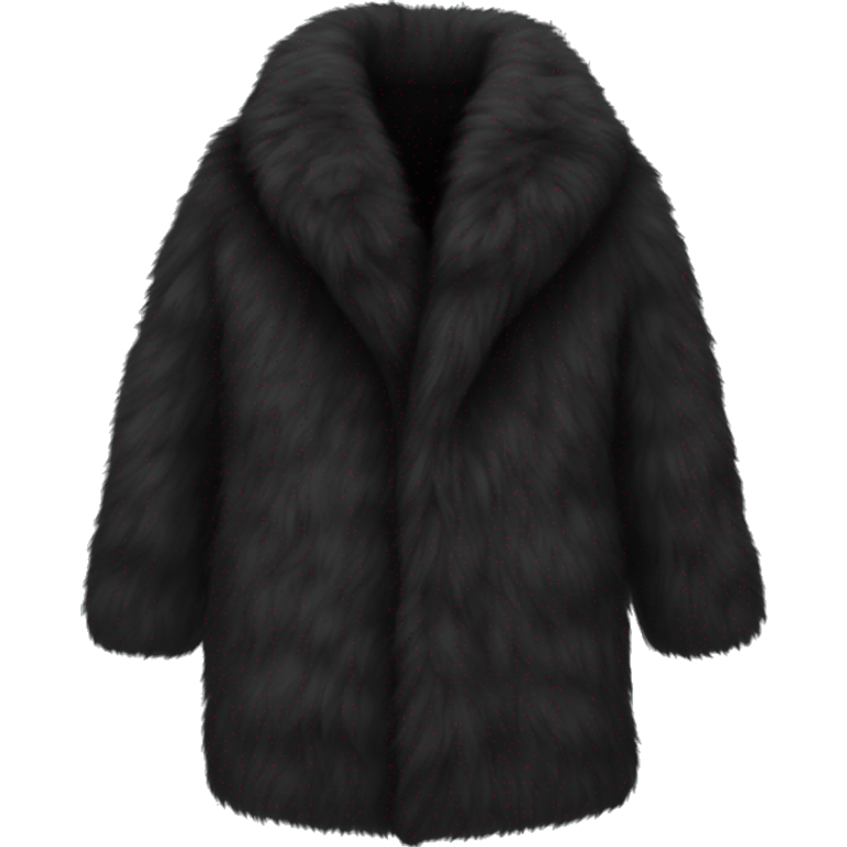 Fur coat black emoji