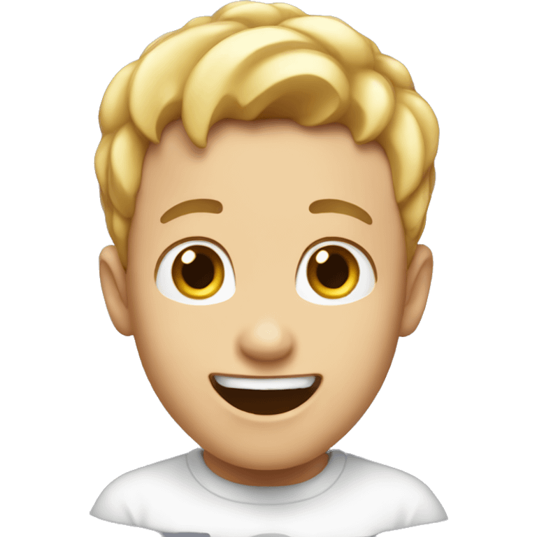 white The boy is very excited about the release of IOS 18 emoji