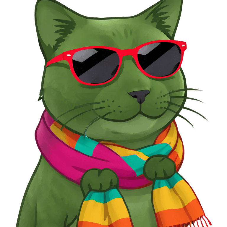 Cat with sunglasses emoji