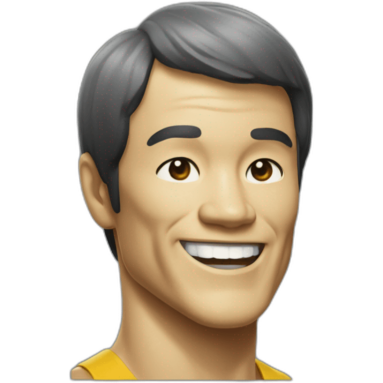 bruce lee smiling emoji