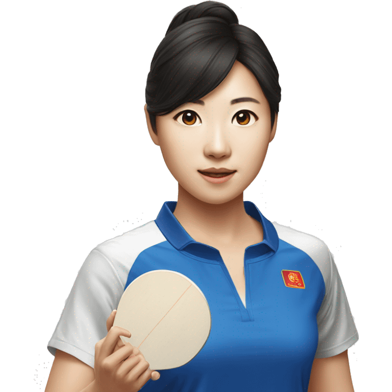 female chinese table tennis player emoji