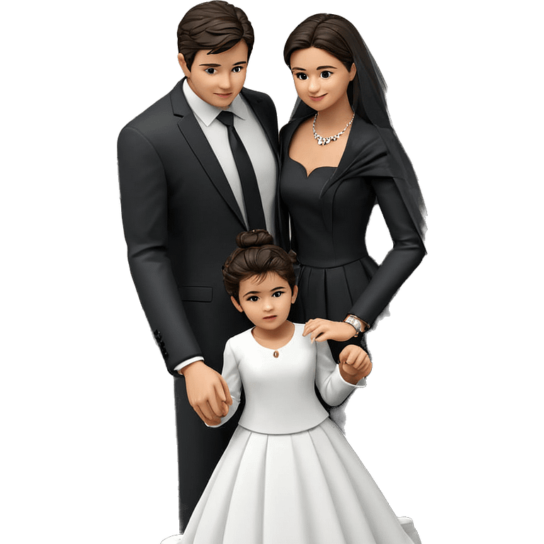 family portrait in formal attire emoji