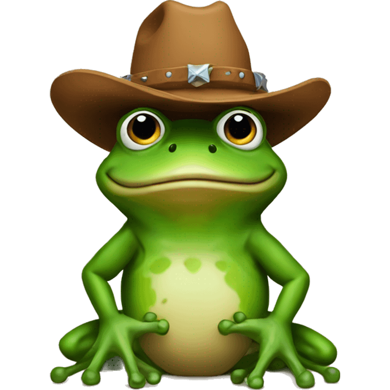 Cowboy frog emoji