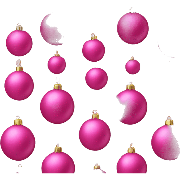 Pink Christmas ornaments  emoji