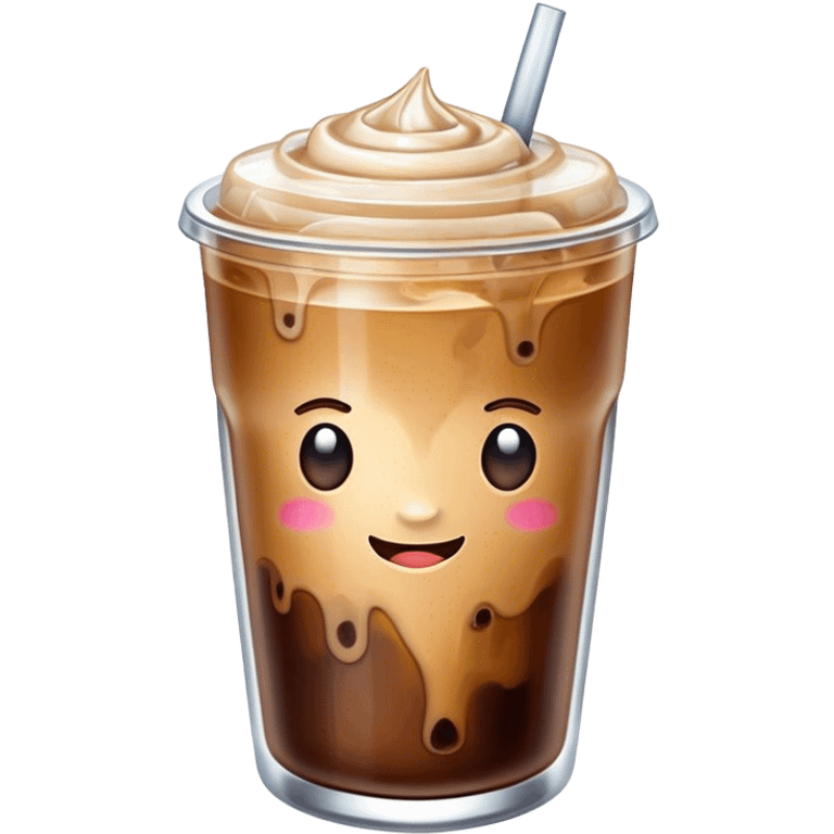 An iced coffee emoji