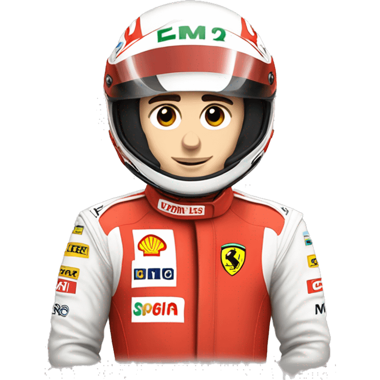 charles leclerc in his ferrari racing suit emoji