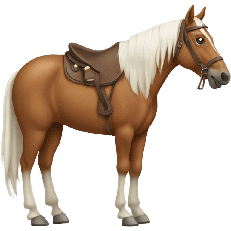 horse with saddle emoji