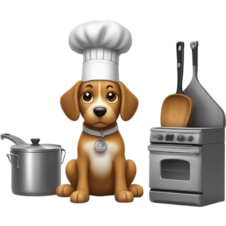 Dog chef emoji