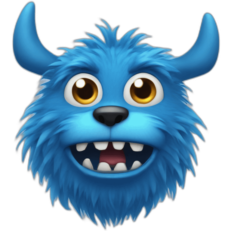 blue furred monster emoji