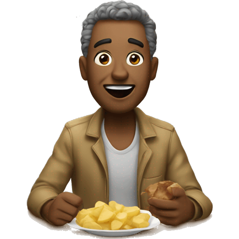 uncle eats potatoes fri emoji