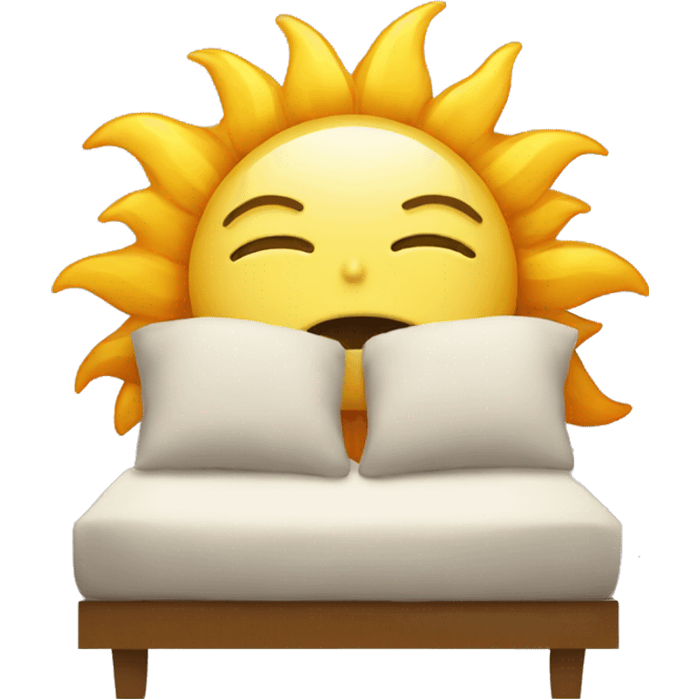 sleepy sun emoji