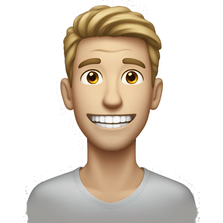 Skinny white guy with gaps in his teeth  emoji