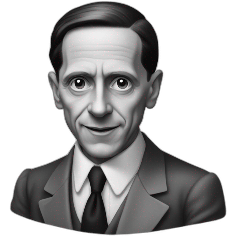 Joseph Goebbels only black and white emoji