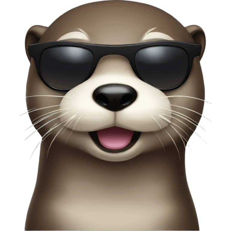 Otter with sunglasses emoji