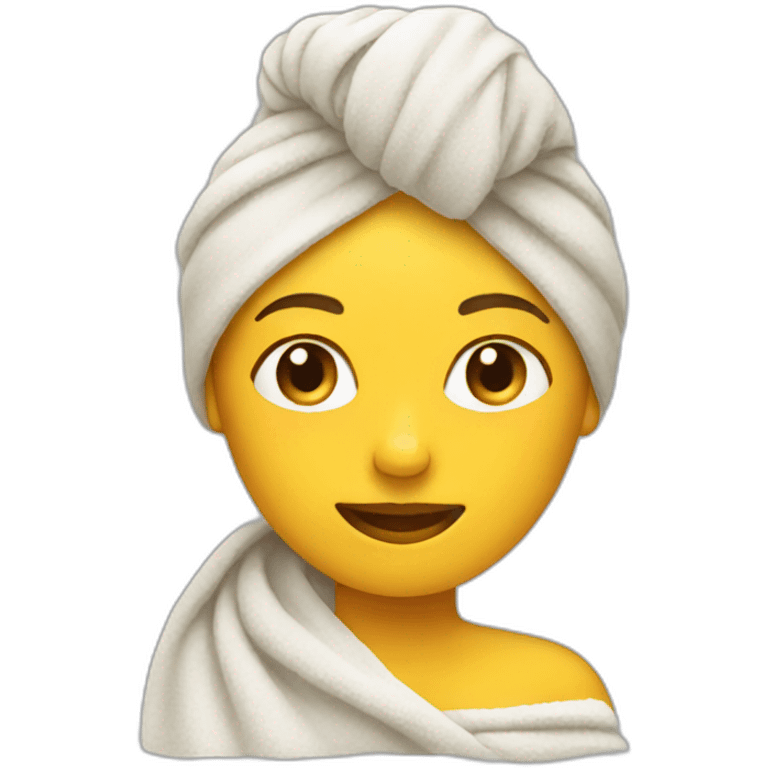 Female emoji with towel on her head emoji