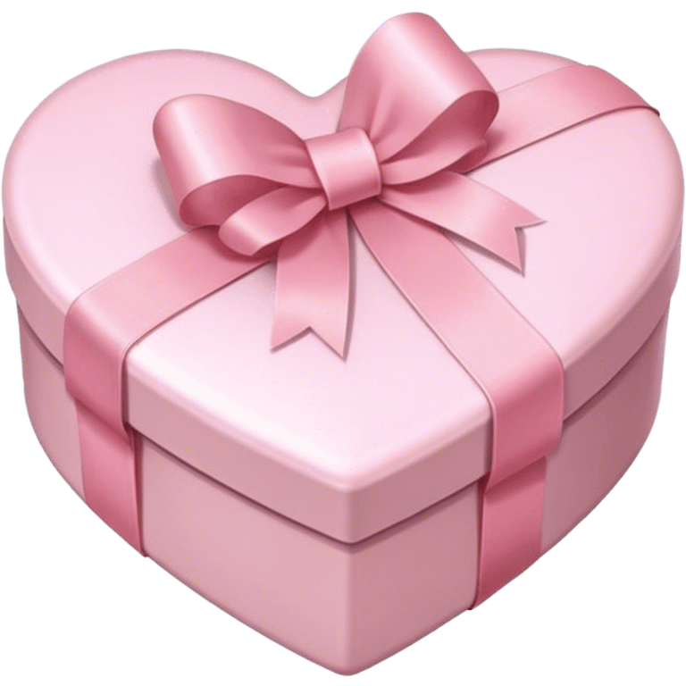 Heart shaped box with ribbon light pink emoji