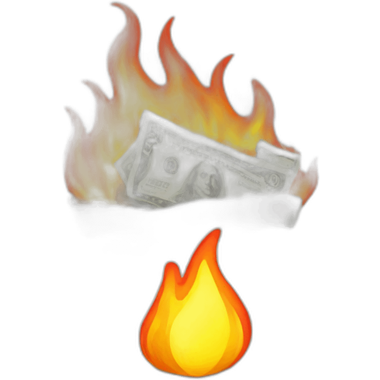 bag of money on fire emoji