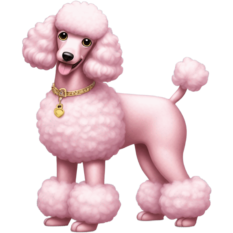 Pink-poodle-standing emoji