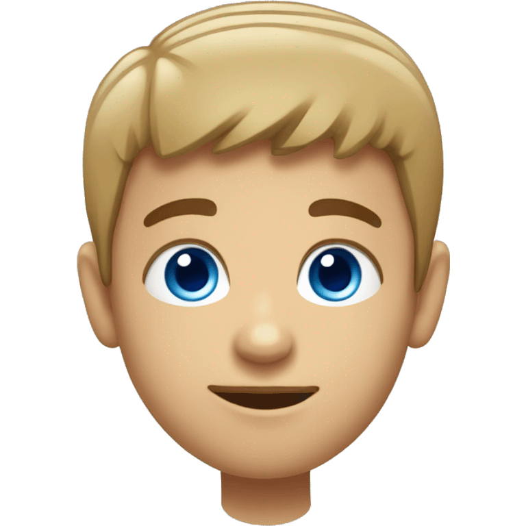 niños rubio con el pelo cortito y ojos azules emoji