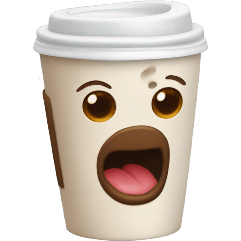 coffee cup with headpones emoji