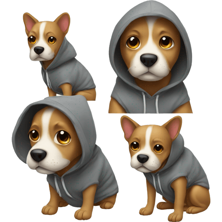 Dog with hoodie emoji