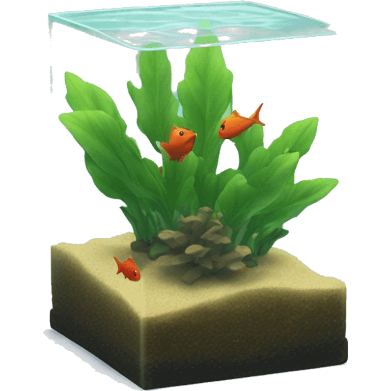 Cube plant aquarium emoji